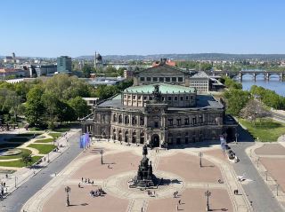 Dresden is located along the Elbe River in eastern Germany, has a population of about 570,000, and is part of Saxony.