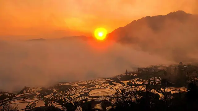In early spring in southeastern Yunnan, colors overflow between heaven and earth (Part 7): The terraced fields of Duoyishu