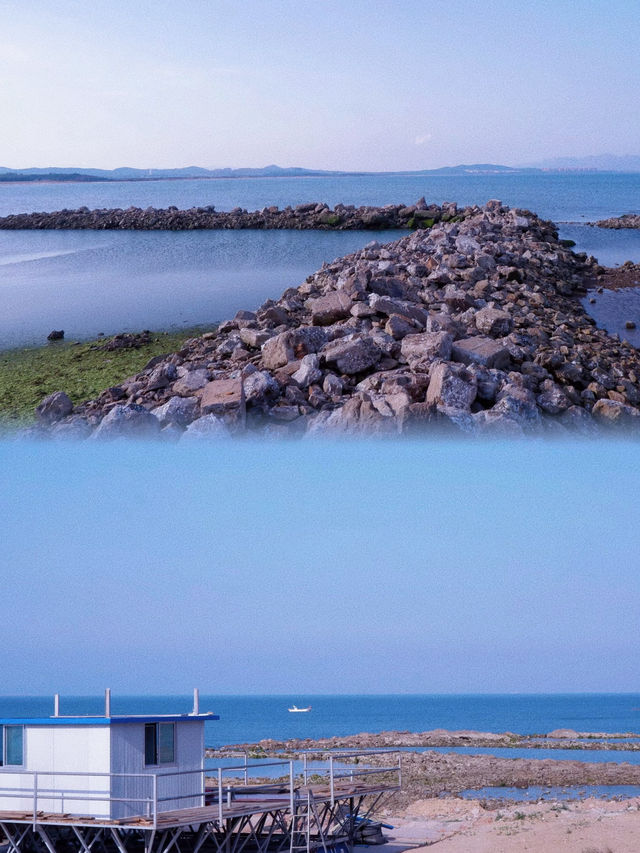 青島夏日海邊浴場，龍灣海灘瑯琊台
