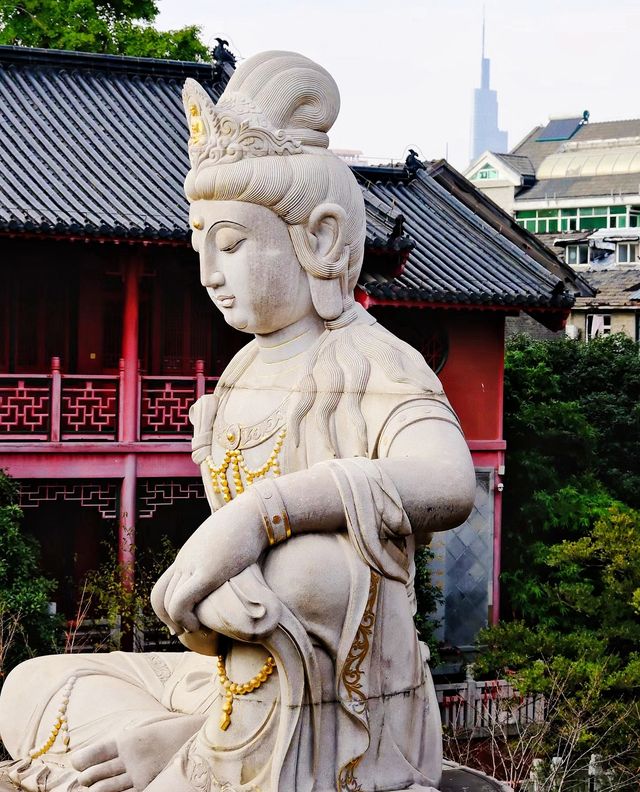 毗盧寺的銀杏天花板/喧囂中的淨土。