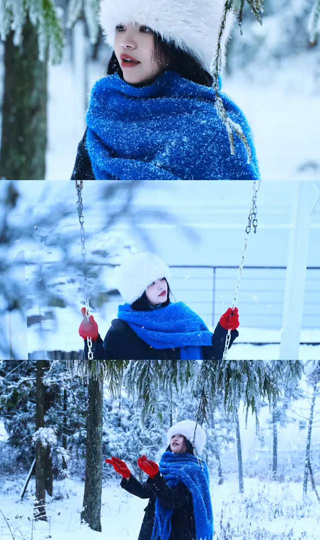 Snowfall at Nantian Lake: A Winter Wonderland