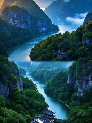 I fell in love with Wuyishan because of this photo.