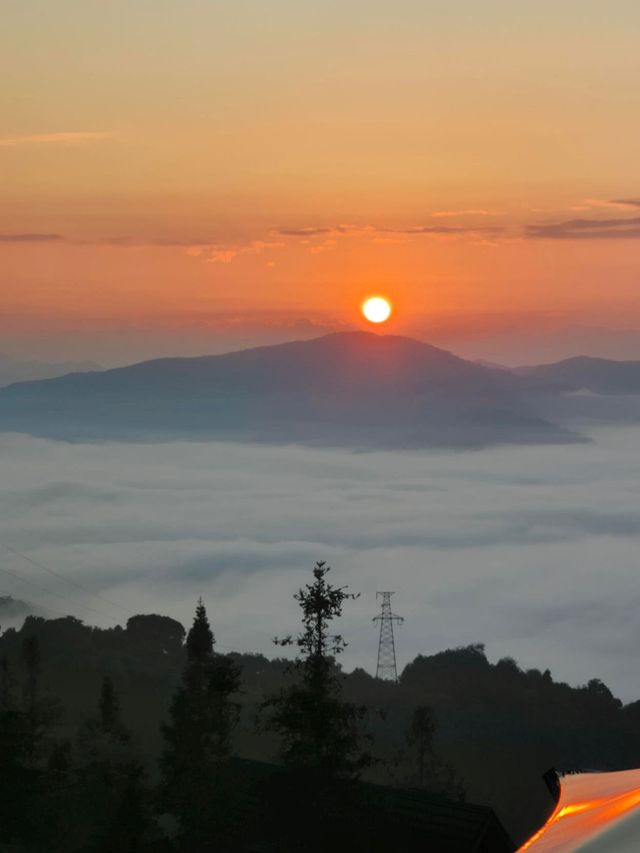 普洱躺進雲海裡!茶山木屋太治癒了 普洱躺進雲海裡!茶山木屋太治癒了