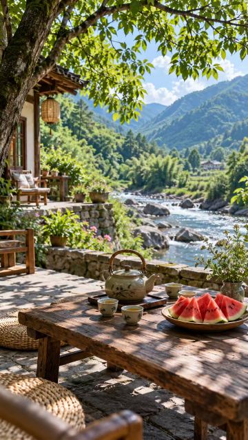 23°C Guiping: The ultimate family getaway! Stay in a creekside cabin and splash in the water right outside your door