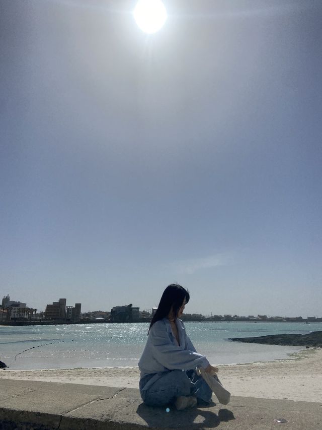이국적인 제주해변