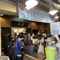 過年北埔老街走春，享受過年的氣氛