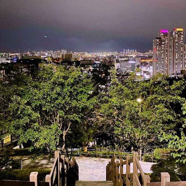 🎨형형색색 빛깔의 조명이 돋보이는 수봉공원