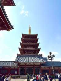 東京　東京観光　やっぱり浅草寺は外せない！2024桜の浅草寺