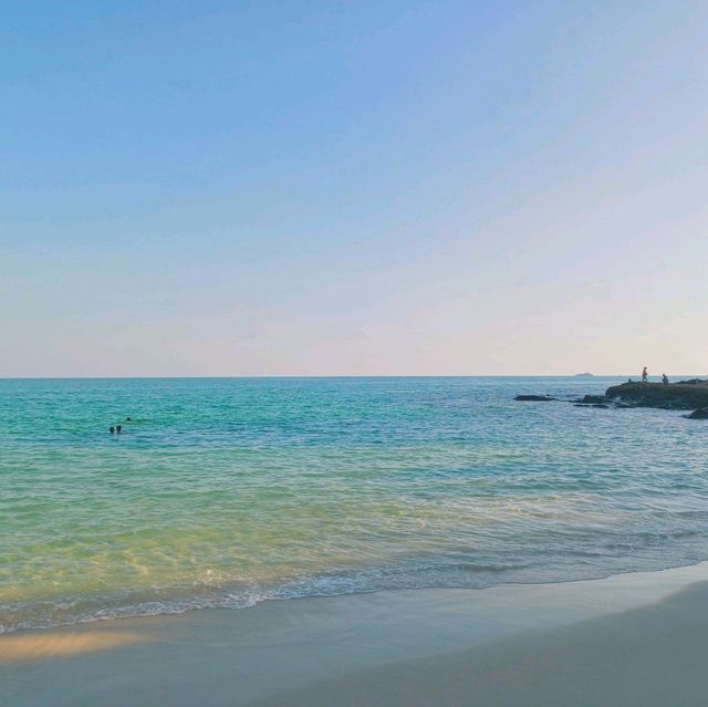 泰國沙美島絕美海灘景點:奧派海灘，適合打卡拍照📸游泳