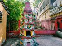 泰國曼谷市中心沙吞區老城區著名華人文化古跡寺廟景點：伯公宮，祈福身體健康很靈驗，適合打卡拍照📸祈福冥想