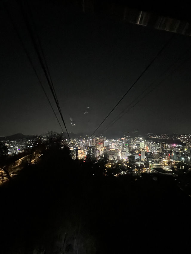 Sunset & City Lights: A Perfect Moment at N Seoul Tower 🌇