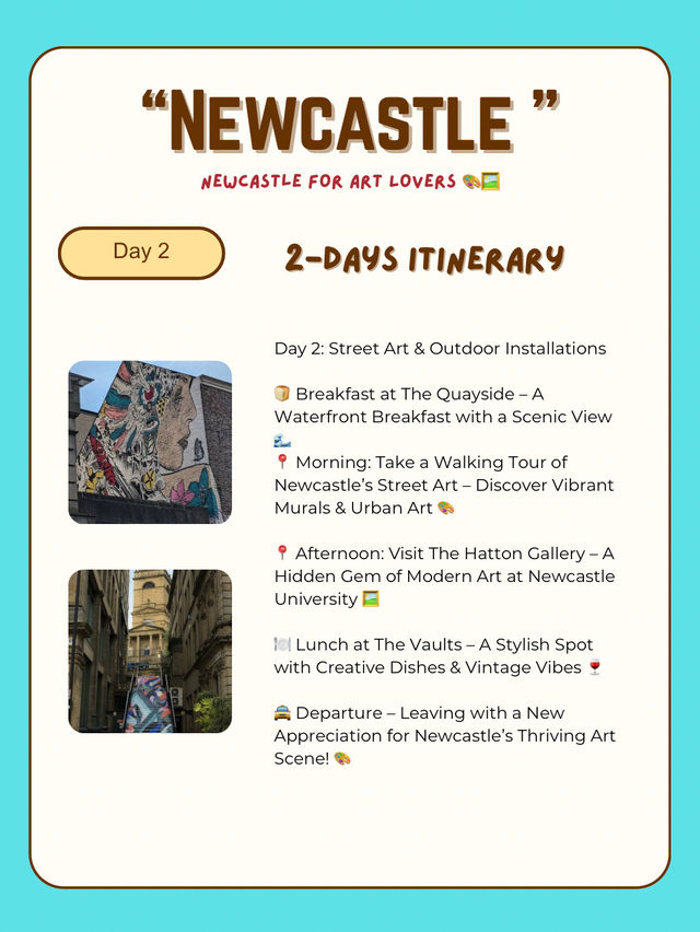 Newcastle itinerary for Art Lovers 🎨🖼️