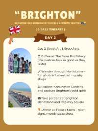 Brighton 3-days itinerary 🤎