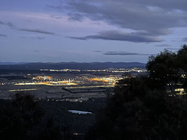 Mount Ainslie Lookout at Night – A Peaceful Glow Over Canberra