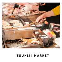 🐟 Tsukiji Market – ตลาดปลาสดและอาหารทะเล