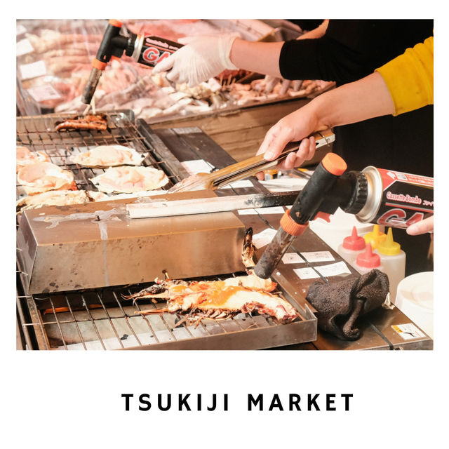 🐟 Tsukiji Market – ตลาดปลาสดและอาหารทะเล