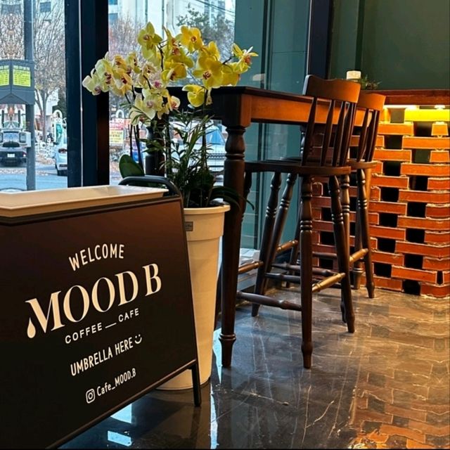 무드비☕ — 따뜻한 조명 아래에서 머무는 포근한 오후