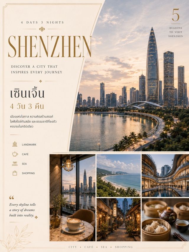 🇨🇳 Shenzhen 4 วัน 3 คืนเมืองแห่งอนาคต ที่มีทั้งตึกล้ำ คาเฟ่ชิค และทะเลในทริปเดียว 🌆🌿 🇨🇳 Shenzhen 4 วัน 3 คืนเมืองแห่งอนาคต ที่มีทั้งตึกล้ำ คาเฟ่ชิค และทะเลในทริปเดียว 🌆🌿