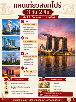 Singapore 3 Days 2 Nights: Iconic Landmarks, Shopping, Culture & Halal Food.