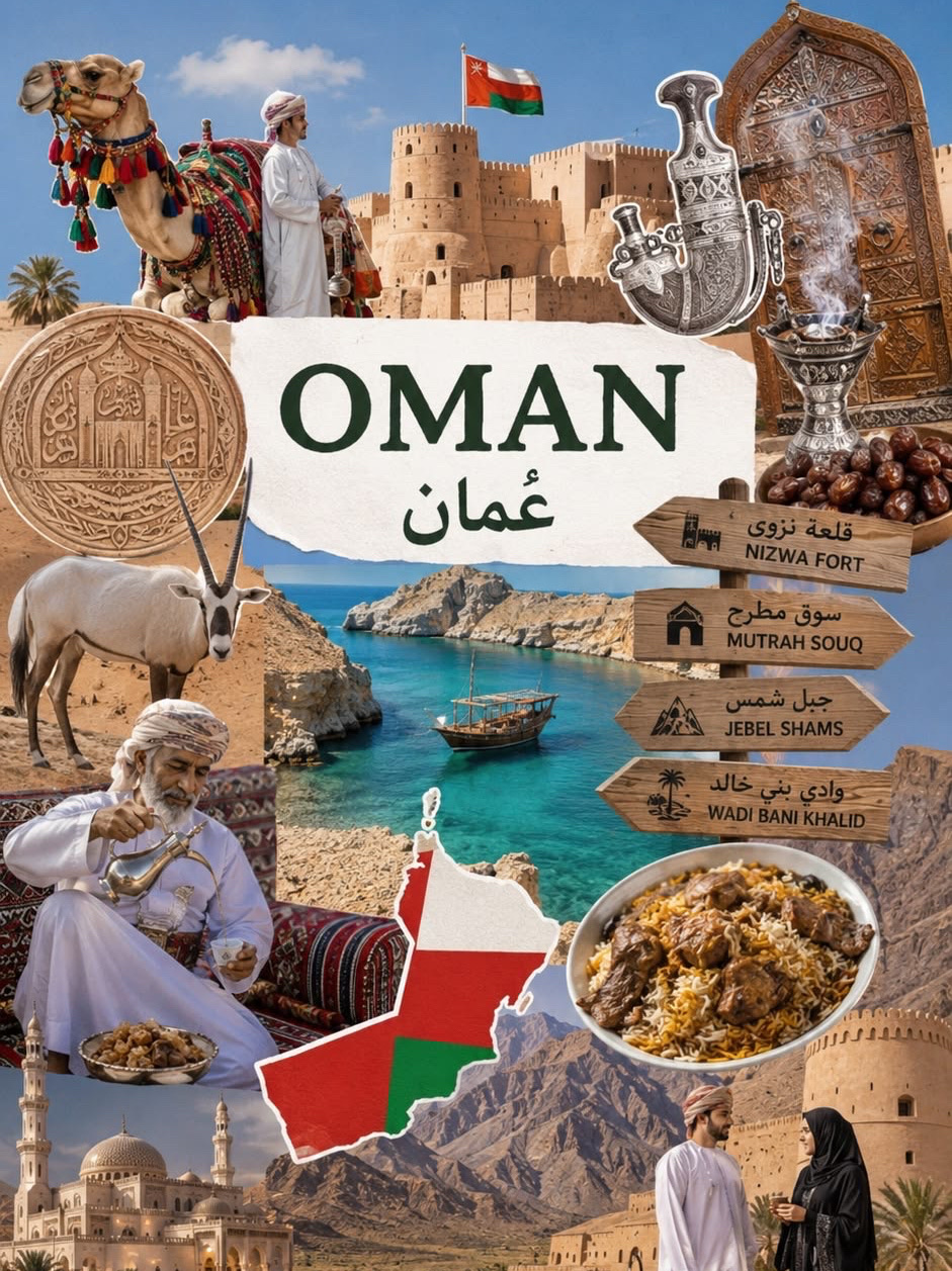 Oman 🇴🇲 — Where Arabian Luxury Meets Natural Beauty.
