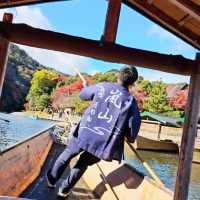 🛶保津川遊船碼頭🛶湖上泛舟享受嵐山的明媚風光🏞