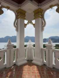 Beauty of white temple in Krabi