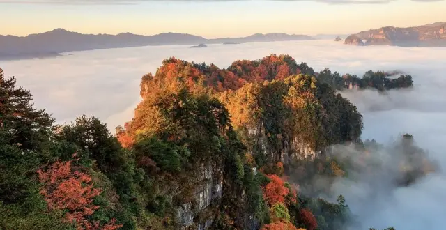 Guangwu Mountain in Sichuan is like a meticulously arranged cool early autumn painting
