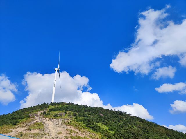 金華磐安青梅尖無濾鏡原片直出的風車美景