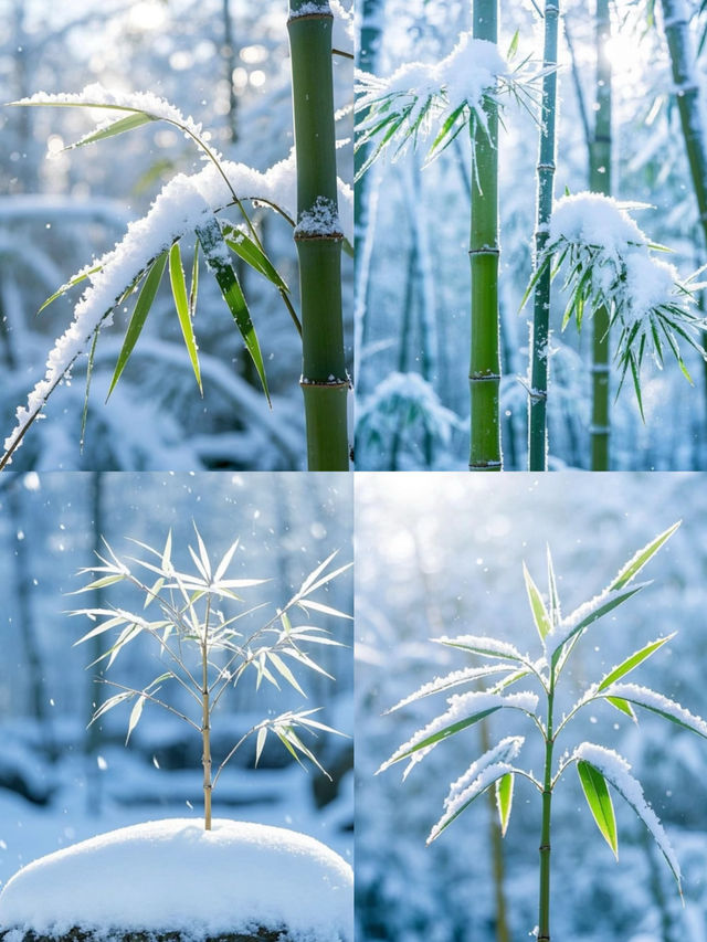 竹子與雪的絕美邂逅,冬日裡的詩意畫卷 竹子與雪的絕美邂逅,冬日裡的詩意畫卷