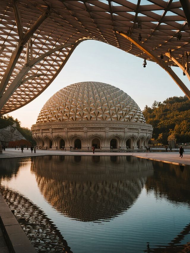 帶娃逛牛首山40億「榴槤」建築太震撼！