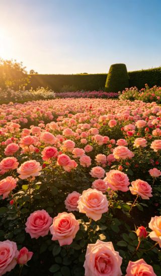 風がバラと出会い、春が優しさに包まれ、世界はロマンチックに満ちる