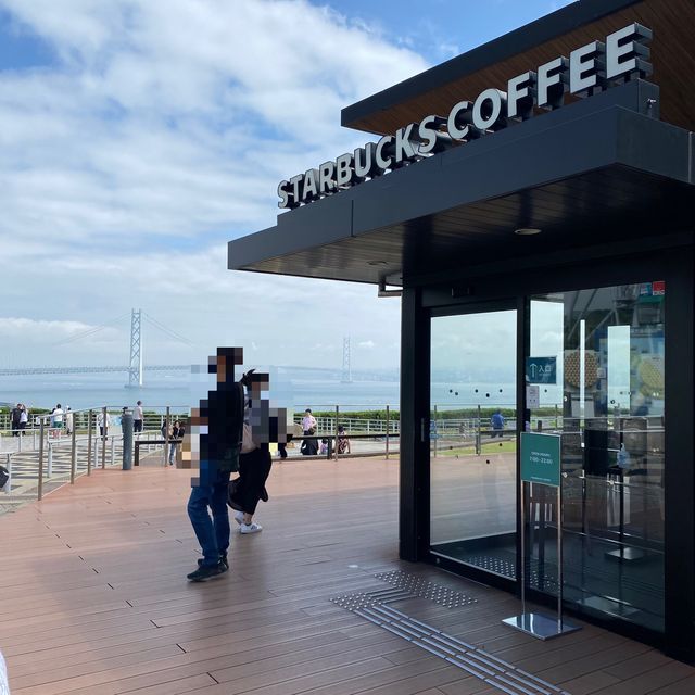 淡路島「淡路サービスエリア（下り）」絶景！明石海峡大橋と大観覧車が有名！でも！大橋のケーブル模型も見て欲しい