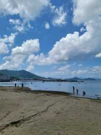통영과도 가까운 한적한 해벽 사곡해수욕장🏖