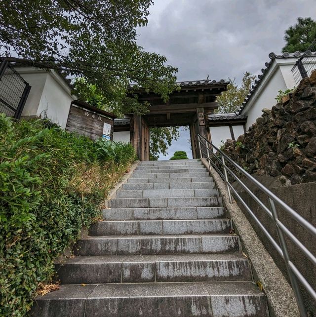 池田城跡は、凄い坂道と急な階段を登った先に有る…かなり体力が要るけど、登るかちが有る。