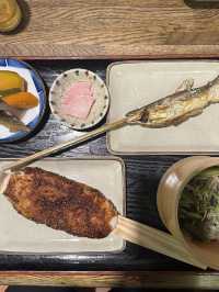 《愛知旅行》 香嵐渓で絶品鮎の塩焼き、五平餅、山菜そばを食べるならここ✨