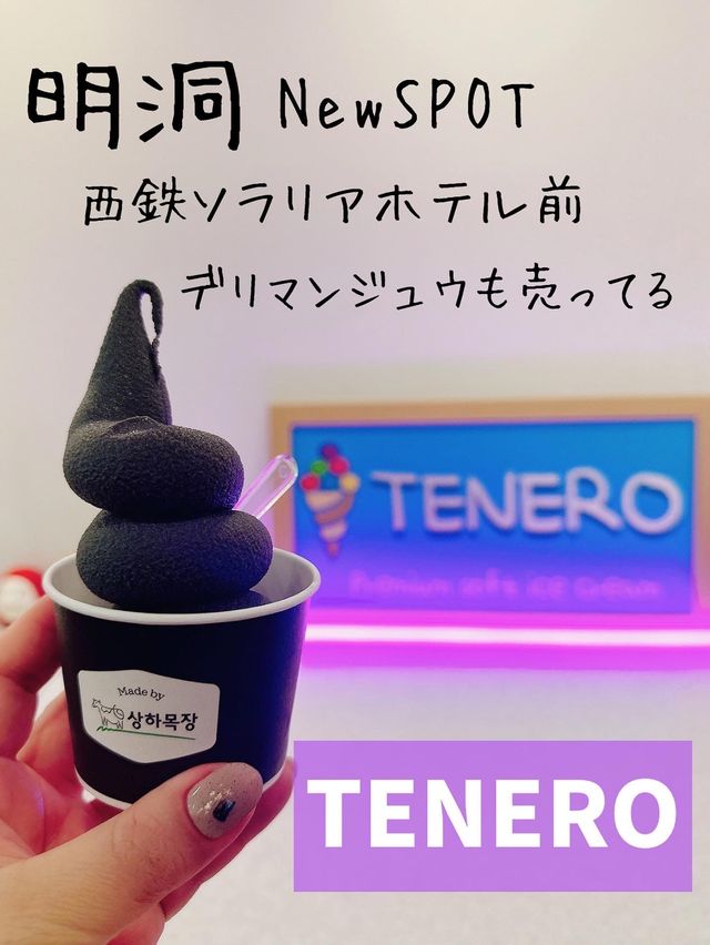 明洞　Newオープンのソフトクリーム屋さん　デリマンジュウもあるよ