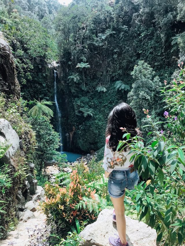 Blue Waterfall in Bogor Indonesia  