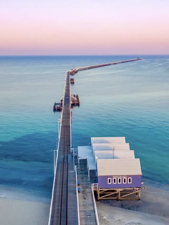 "Must-Visit Spot in Australia" - Busselton Jetty: Emerald Sea, Longest Wooden Pier, Important Seaport.