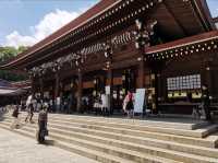 A shrine located in dense forest in the city