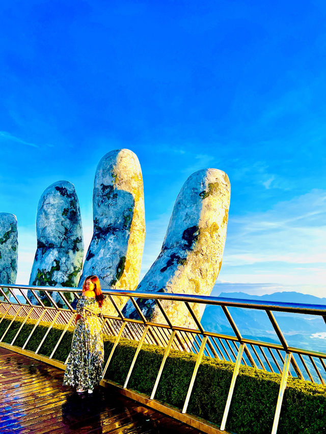 The Famous Golden Hands Bridge Vietnam🇻🇳✨