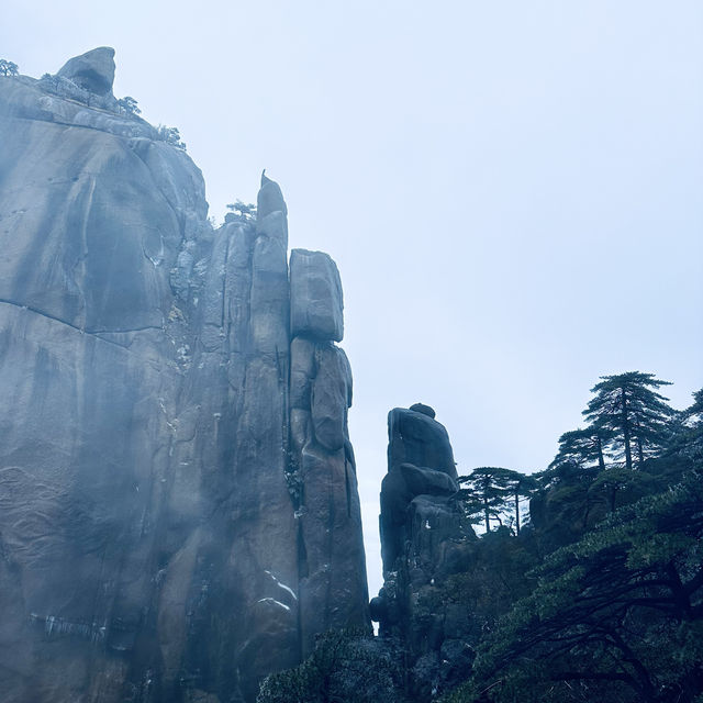 Snowy Huangshan in Anhui China