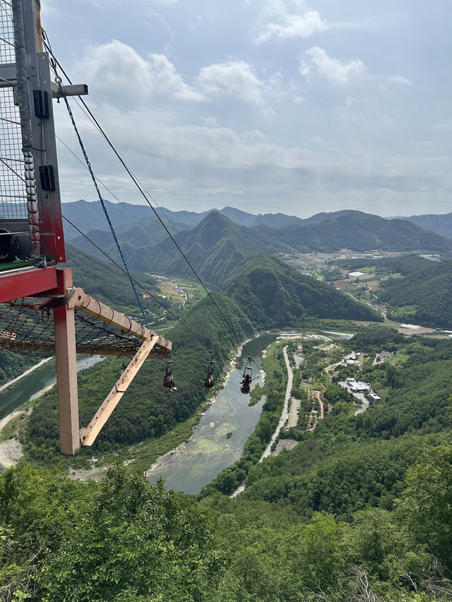 【韓国/江原道】アジア最長のジップワイヤーに乗れる秘境⛰️