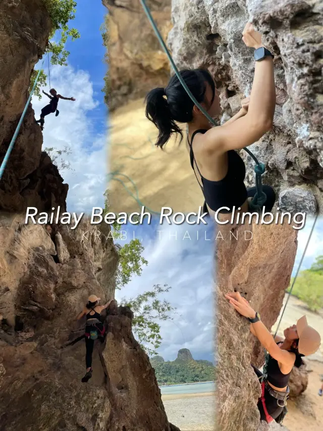 🇹🇭Railay Beach Rock Climbing 🧗‍♀️ 