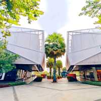 Shopping in a Serene Garden Setting