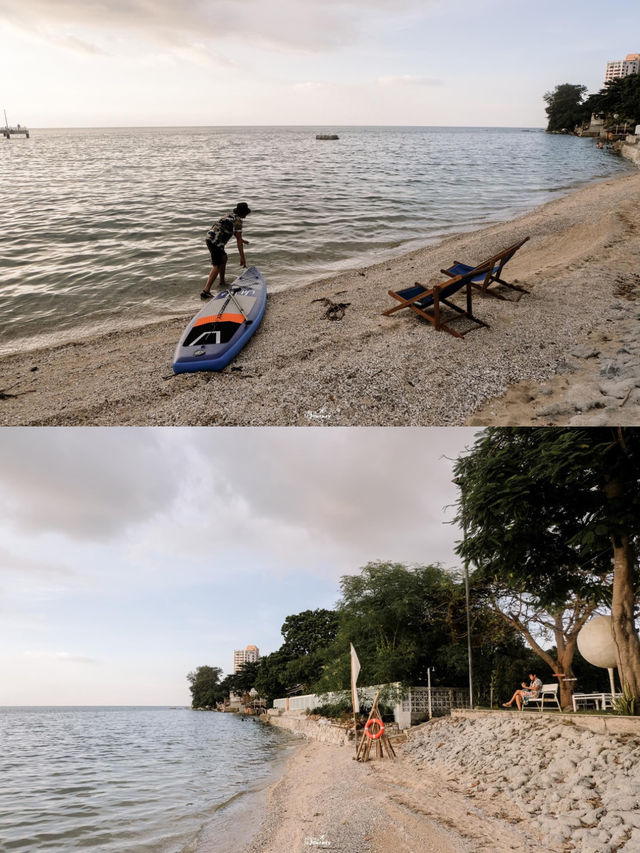 นอนแกลมปิ้วสุดชิค ชมพระอาทิตย์ตก ริมหาดบางแสน⛺️🌅