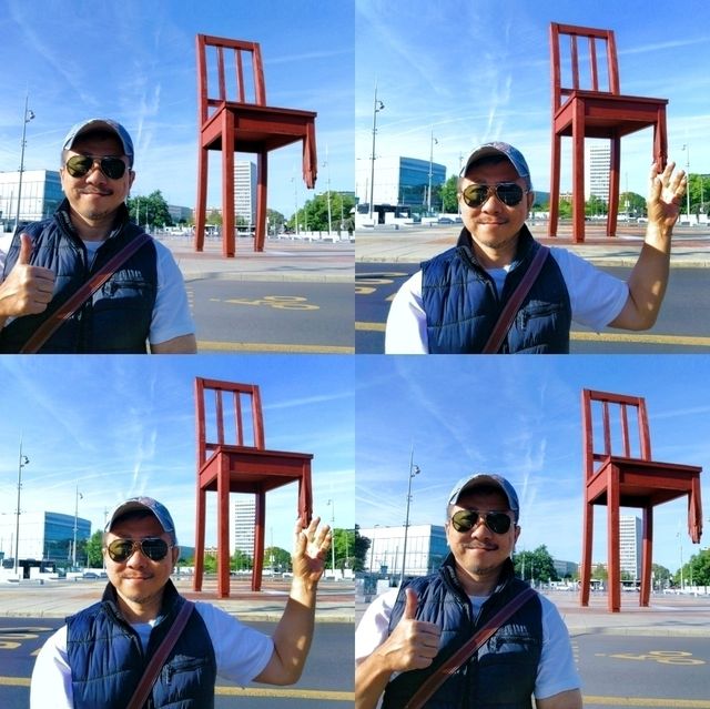 The ‘Broken Chair’, an iconic landmark in Geneva.