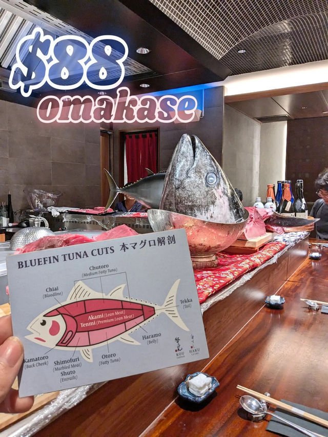 7 course omakase at $88‼️with tuna cutting show 🥩🔪