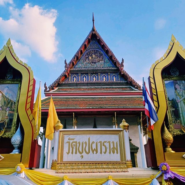 泰國曼谷皇家古跡寺廟景點:Wat Buppharam Worawihan，適合拍照📸打卡休息冥想