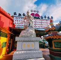 馬來西亞檳城喬治城姓氏橋上很特色的華人文化寺廟:清岩宮，孫悟空石頭雕塑，適合打卡拍照📸