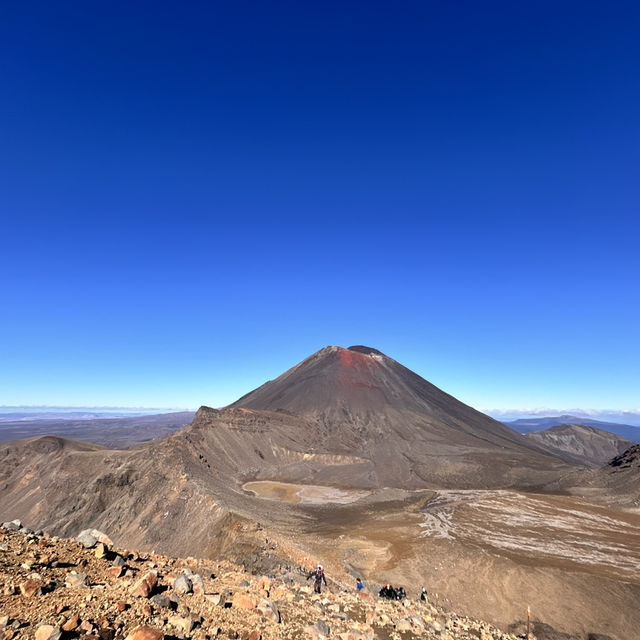 Tongariro alpine crossing amidst volcanoes - New Zealand